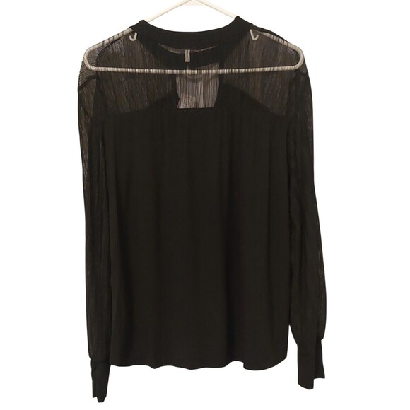 Maurices Black Tunic Sheer Balloon Sleeves Whimseygoth Coquette Top XL NWT - Picture 2 of 6
